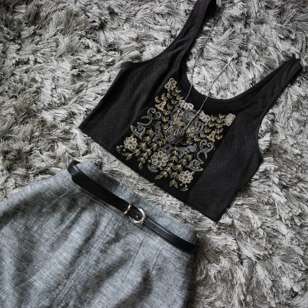 Banana Republic Gray Pencil Skirt